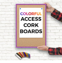 Access Cork Board™ Open Face 14 x 20 Colorful Metal Framed Bulletin Boards