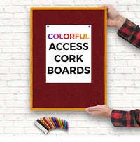 Access Cork Board™ Open Face 15 x 20 Colorful Metal Framed Bulletin Boards