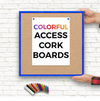 Access Cork Board™ Open Face 16 x 16 Colorful Metal Framed Bulletin Boards