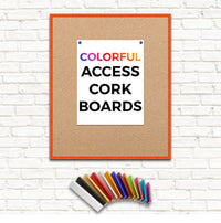 Access Cork Board™ Open Face 20 x 24 Colorful Metal Framed Bulletin Boards