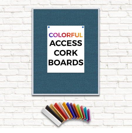Access Cork Board™ Open Face 20 x 26 Colorful Metal Framed Bulletin Boards