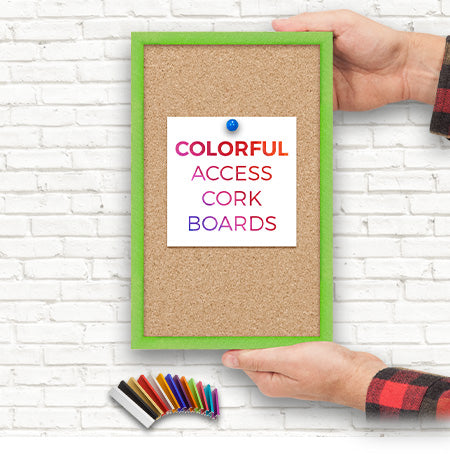 Access Cork Board™ Open Face 7 x 11 Colorful Metal Framed Bulletin Boards