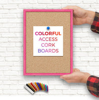Access Cork Board™ Open Face 9 x 12 Colorful Metal Framed Bulletin Boards