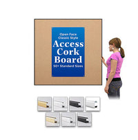 Access Cork Board™ 18x18 Open Face with Classic Metal Picture Frame Cork Bulletin Board