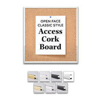 Access Cork Board™ 18x18 Open Face with Classic Metal Picture Frame Cork Bulletin Board