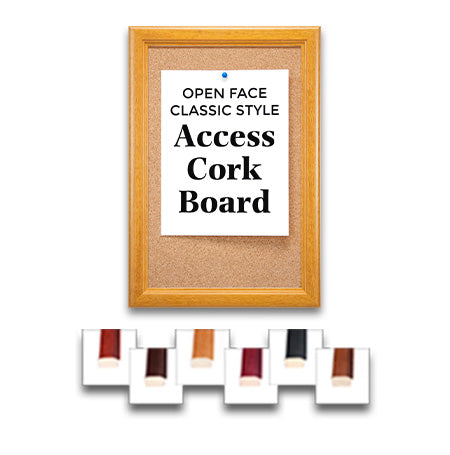 18 x 24 Access Cork Board™ Open Face Wood 353 Framed Bulletin Board
