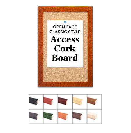 12" x 18" Open Face Wood #361 Framed Cork Board