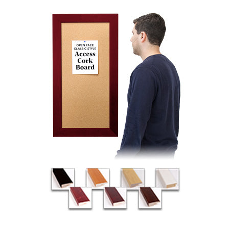 18x24 Bulletin Cork Board Pedestal Stand  Silver Locking Display Case –  BulletinBoards4Sale