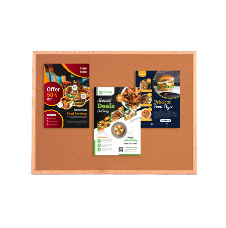 Value Line 11x17 Wood Framed Cork Bulletin Board | Open Face with Hardwood Trim
