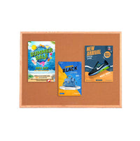 Value Line 30x30 Wood Framed Cork Bulletin Board | Open Face with Hardwood Trim