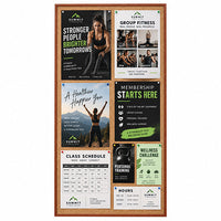 WIDE WOOD 48x84 Framed Cork Bulletin Board (Open Face with 2" Wide Wood Frame)
