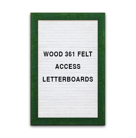 Access Letterboard 11 x 17 Open Face 361 Wood Framed FELT Letter Board