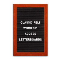 Access Letterboard 12 x 16 Open Face 361 Wood Framed FELT Letter Board