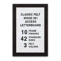 Access Letterboard 24 x 36 Open Face 361 Wood Framed FELT Letter Board