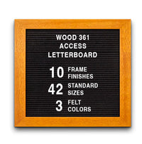 Access Letterboard 42 x 42 Open Face 361 Wood Framed FELT Letter Board