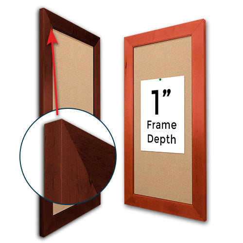 Bold Wide Wood Frame 20"x36" Profile Has an Overall Frame Depth of 1"