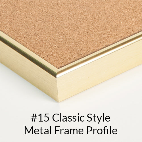 Classic Metal Picture Frame 12x12 Borders Cork Board | Choose from 7 Popular Metal Finishes