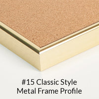 Classic Metal Picture Frame 48x48 Borders Cork Board | Choose from 7 Popular Metal Finishes