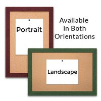 Classic #361 Wood Framed Bulletin Boards 18 x 36 Can be Ordered in Portrait or Landscape Orientation