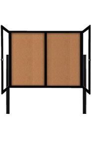 Outdoor Cork Board Bulletin Board Display Cases with Legs