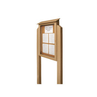 Outdoor Message Center with Posts 26x42 (Shown in Sand) (Single Door - LEFT Hinged)