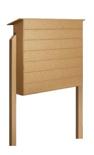Standing Faux Wood Outddor Message Center 26x42 Eco-Friendly Recycled Plastic Enclosed Information Board