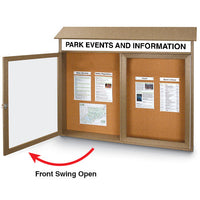 40x50 Message Center Hinged with 2 Doors (OPEN VIEW)