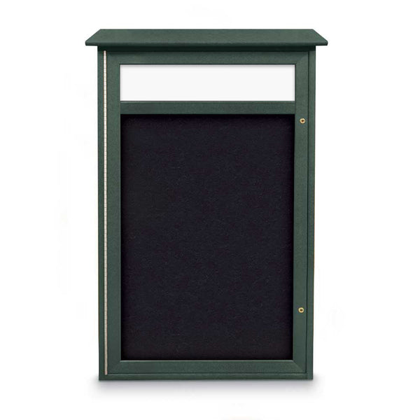 18 x 18 Outdoor MINI Message Center Cork Board Display on Post