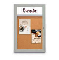 18 x 24 Indoor Enclosed Bulletin Board with Header (Rounded Corners)