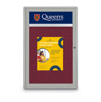 27 x 41 Indoor Enclosed Bulletin Board with Header (Rounded Corners)