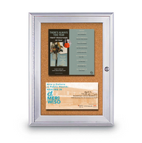 Outdoor 36 x 48 Enclosed Bulletin Boards with Lights (Radius Edge)