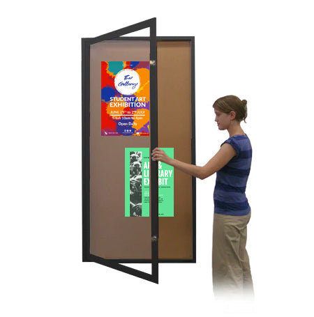 36x48 Extra Large Outdoor Enclosed Bulletin Board SwingCase | Single Door Metal Cabinet XL Viewing Area