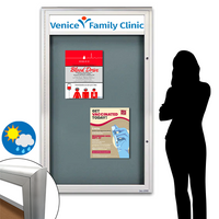 EXTREME WeatherPLUS™ XL Radius Edge Outdoor Enclosed Bulletin Boards with Personalized Message Header | Available in 4 Frame Finishes