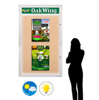 EXTREME WeatherPLUS™ Extra Large Outdoor Enclosed Bulletin Boards with Personalized Message Header XL Single Door 15+ Sizes