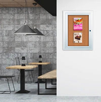 42 x 42 Indoor Enclosed Bulletin Boards with Light (Single Door)