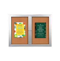 50 x 40 INDOOR Enclosed Bulletin Boards with Lights (2 DOORS)