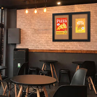 40x50 Enclosed Indoor Bulletin Boards with Radius Edge (2 DOORS)