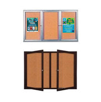 Enclosed Indoor Bulletin Boards with Radius Edge (Multiple Doors)