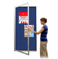 Extra Large 24 x 72 Indoor Enclosed Bulletin Board Swing Cases (Single Door)