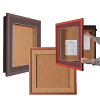 SwingFrame 32 x 44 Wood Framed Designer Bulletin Board with Light