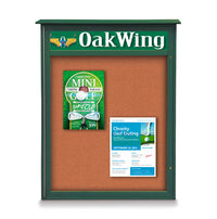 24x60 Outdoor Message Center Wall Mount Information Board with Header | Maintenance Free