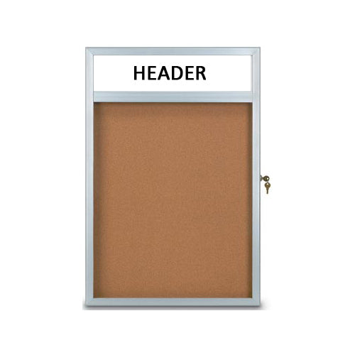Super Slim Enclosed Bulletin Boards with Header