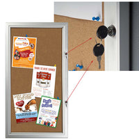 Weatherproof Lockable Bulletin Boards has (2) Front Locks with Key Set to keep the enclosed notice board secure.