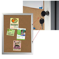 Weatherproof Lockable Bulletin Boards has (2) Front Locks with Key Set to keep the enclosed notice board secure.