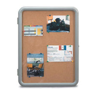 24" x 36" Plastic Framed Enclosed Cork Boards with Round Corners