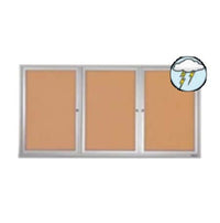 SwingCase 84 x 48 Outdoor Enclosed Bulletin Boards 3 DOOR