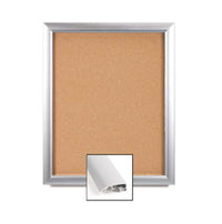 Extra Large, Bold Super Wide-Face 18x36 Enclosed Bulletin Cork Board SwingFrame | with Durable Metal, Swing Open Frame Profile