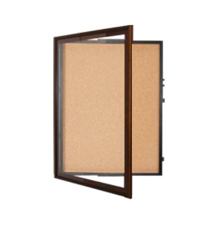 Extra Large Designer Wood Enclosed Bulletin Cork Board SwingFrames 24x96